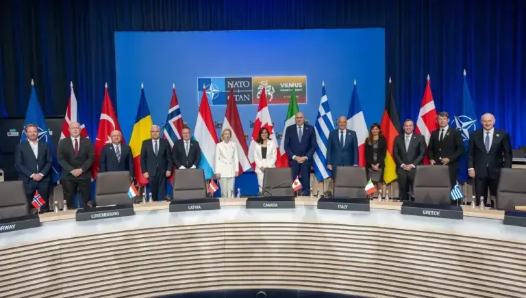 Signing ceremony for CCASCOE at the 2023 NATO Vilnius Summit