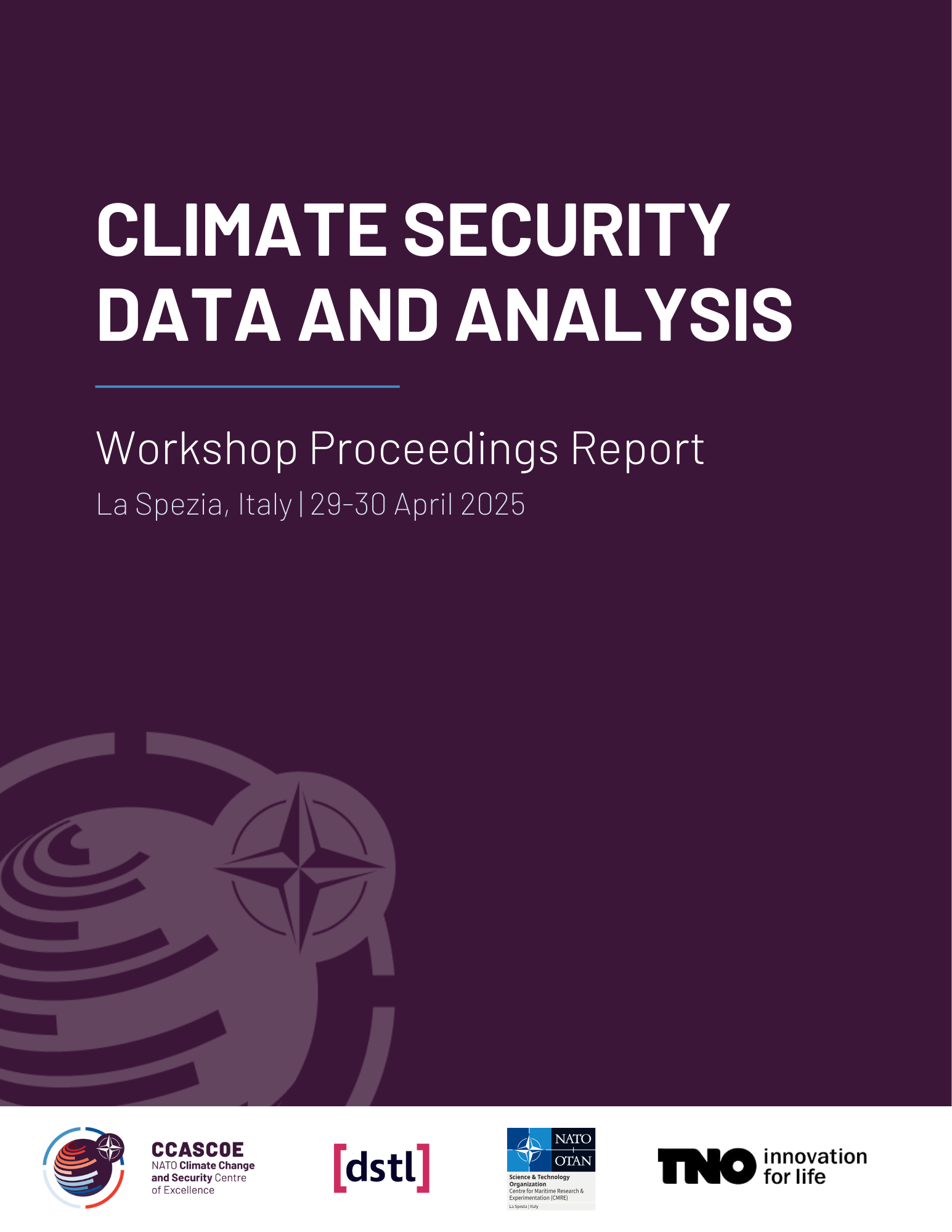 Cover of the "Climate Security Data Workshop Proceedings"