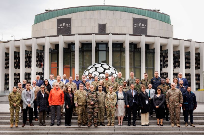 Group photo of participants attending the 2026 CCASCOE Climate Change and Security Spring Course in Montréal, Canada.